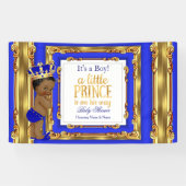 バナープリンスベビーシャワーブルー王室の金ゴールドエスニック 横断幕