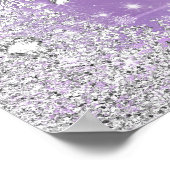 バナープリンセスベビーシャワー薄紫民族 ポスター (角)