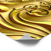 バナーベビーシャワー小さいプリンス金ゴールドブラック3 ポスター (角)