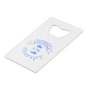 バナーリボン引用文魚釣りはセラピー クレジットカード栓抜き (正面アングル)