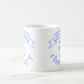 バナーリボン引用文魚釣りはセラピー コーヒーマグカップ (中央)