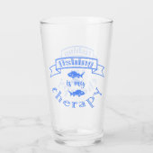 バナーリボン引用文魚釣りはセラピー タンブラーグラス (裏面)