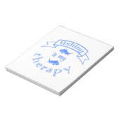 バナーリボン引用文魚釣りはセラピー ノートパッド (回転)