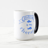 バナーリボン引用文魚釣りはセラピー モーフィングマグカップ (正面右)