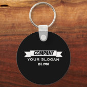 バナーリボン、会社名 キーホルダー (裏面)