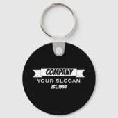 バナーリボン、会社名 キーホルダー (裏面)