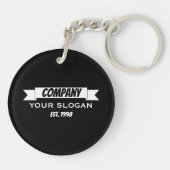 バナーリボン、会社名 キーホルダー (裏面)