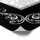 バナー写真の追加キンセアニェラパーティーピンクブラック ポスター (角)