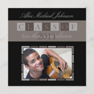 バナー卒業招待状発表（銀色） 招待状