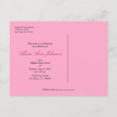 バナー卒業発表はがき（ピンク） インビテーションポストカード (裏面)