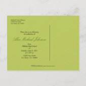 バナー卒業発表はがき(ライム) インビテーションポストカード (裏面)