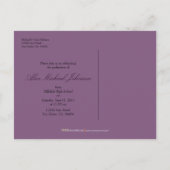 バナー卒業発表はがき(紫) インビテーションポストカード (裏面)