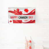 バナー読の「Happy Canada Day, 7月1日。 横断幕 (インサイチュ)