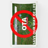 バナー – オクラホマ州に新たにターンパイクはない 横断幕 (縦)