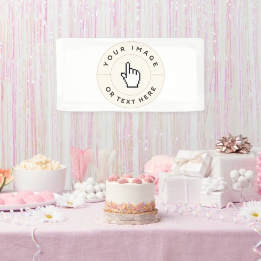 バナー – カスタム文字（イメージの追加） 横断幕 (パーティー)