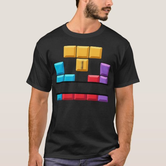 バナー ゲーム ブロック おもしろ Tシャツ (正面)