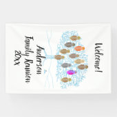 バナー – フクロウ付きファミリーツリー 横断幕 (横)