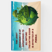 バナー、フレックス、ビニール、海と地球 横断幕 (縦)