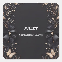 バナー ボウ サテン リボン カット ブライズ シャワー スクエアシール