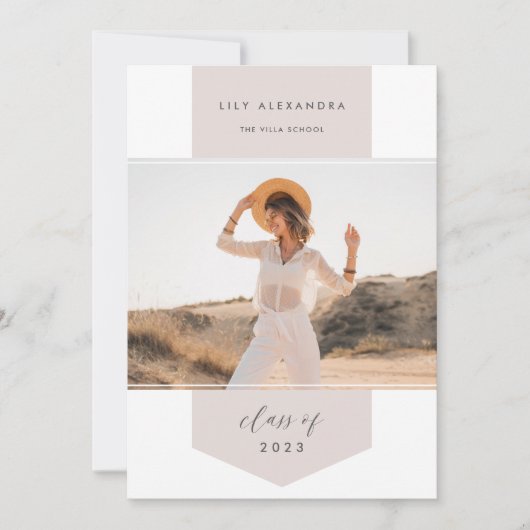 バナー |写真の卒業 案内状 (正面)