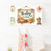 バナー – 秋の赤ちゃんシャワーバナー – 3 x 5 ft 横断幕 (インサイチュ)