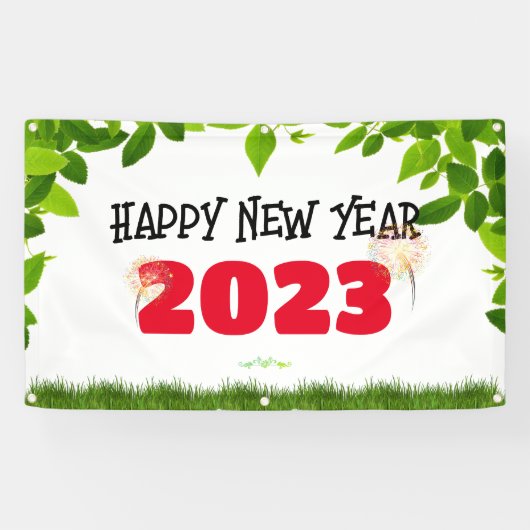 バナーHappy New Year 2023 横断幕 (横)