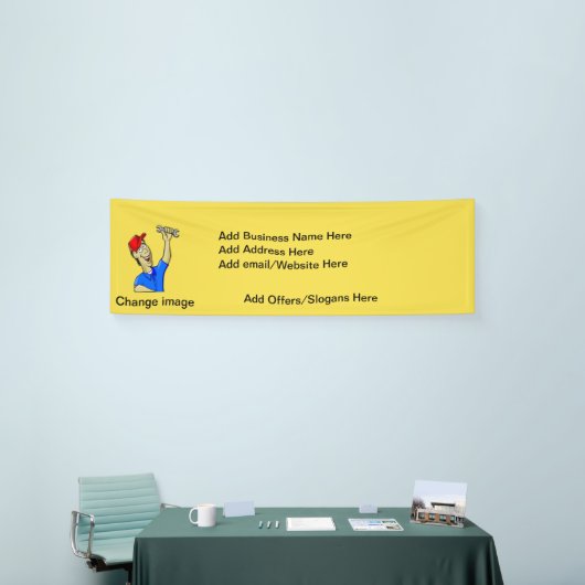 バナ広告ーを付けたビジネス 横断幕 (トレードショー)