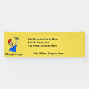 バナ広告ーを付けたビジネス 横断幕