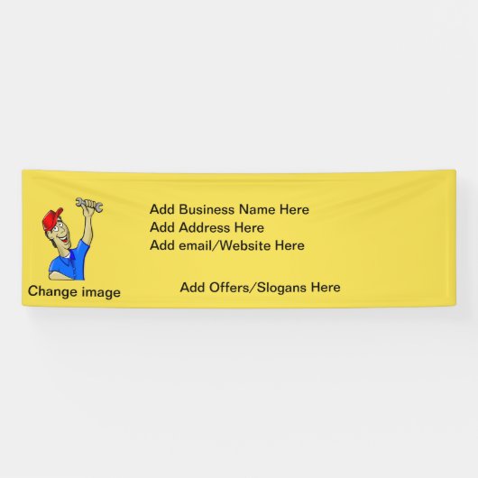 バナ広告ーを付けたビジネス 横断幕 (横)