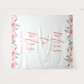 バナ恋しく思ーフローラピンクブライダルシャワープロップ タペストリー (正面(横))