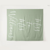 バナ恋しく思ーブライダルシャワー背景セージへ タペストリー (正面(横))