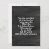 バナ無地のー写真の卒業発表 招待状 (裏面)