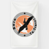 バナ生まれーを旅行する 横断幕 (縦)