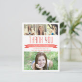 バナ誇りを持ったー卒業サンキューカード ポストカード (スタンド正面)