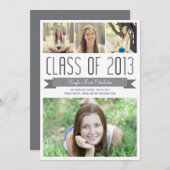 バナ誇りを持ったー卒業招待状発表 招待状 (正面/裏面)