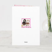 『バニおもしろいースーツ』のバセット・ハウンド付きイースターカード シーズンカード (裏面)