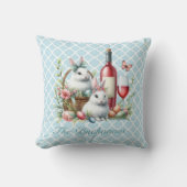 バニお洒落ー&ワインイースター装飾用クッション クッション (正面)