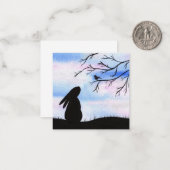 バニかわいらしー&バードウォーター色シルエットカード ノートカード (正面/裏面インサイチュ)