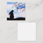 バニかわいらしー&バードウォーター色シルエットカード ノートカード (正面/裏面)