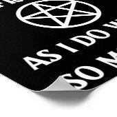 バニシングおもしろい呪文ウィッカ信者異教のハロウィン頬 ポスター (角)