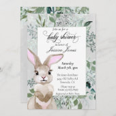 バニスタイリッシューの葉葉の水色 招待状 (正面/裏面)