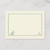 バニストライプのー赤ちゃんシャワー本詩 – カードを挿入 エンクロージャーカード (裏面)