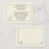 バニストライプのー赤ちゃんシャワー本詩 – カードを挿入 エンクロージャーカード (正面/裏面)