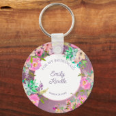 バニッシュラベンダーイングリッシュガーデンブライダルシャワー キーホルダー (正面)
