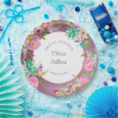 バニッシュラベンダーイングリッシュガーデンブライダルシャワー ペーパープレート (パーティー)