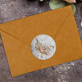 バニッシュ金ゴールドオンアンティークグレイ結婚ズ ラウンドシール