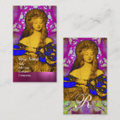 バニティ美しいファッション衣装デザイナーピンクパープル 名刺 (正面/裏面)