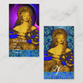 バニティ美しいファッション衣装デザイナーブルーダマスク 名刺 (正面/裏面)