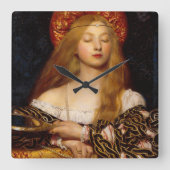 バニティ美しいファッション衣装デザイナー スクエア壁時計 (正面)