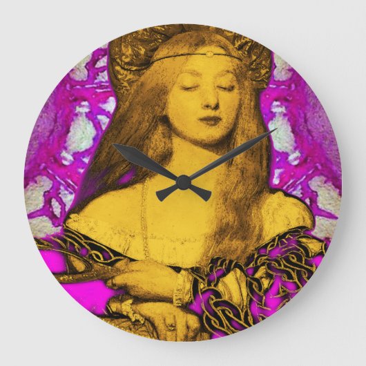 バニティ美しいファッション衣装デザイナ ラージ壁時計 (正面)